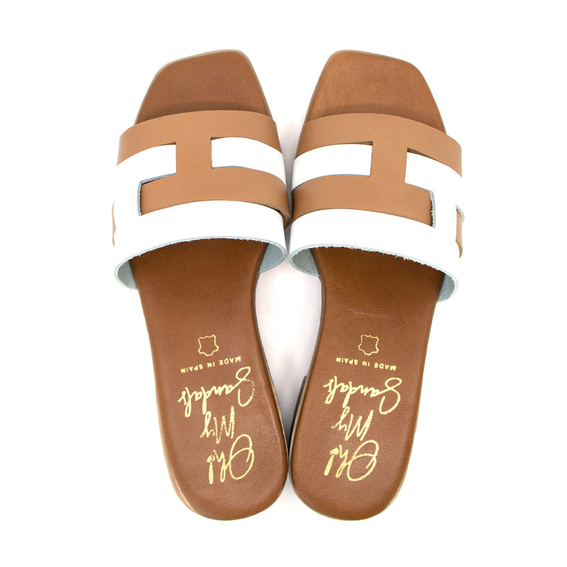Clio White Combi Soft Sandals