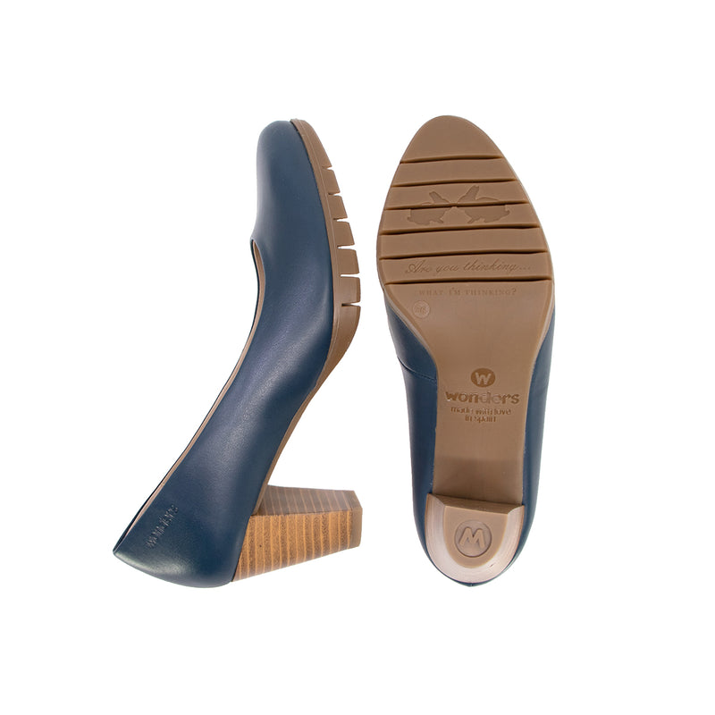Doris Navy Soft Walking Pumps