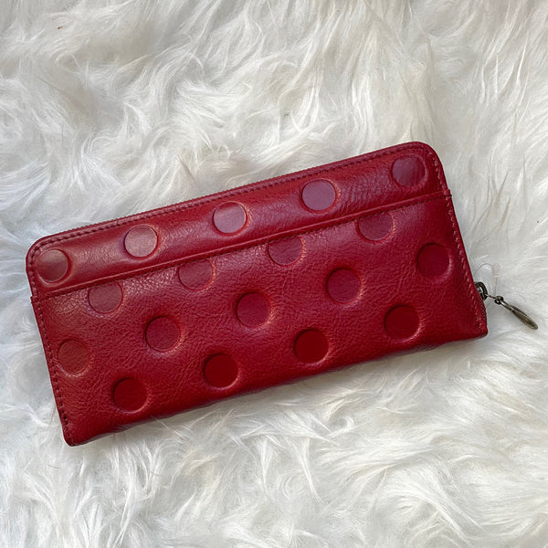 EN Thin Round Wallet Dot Red