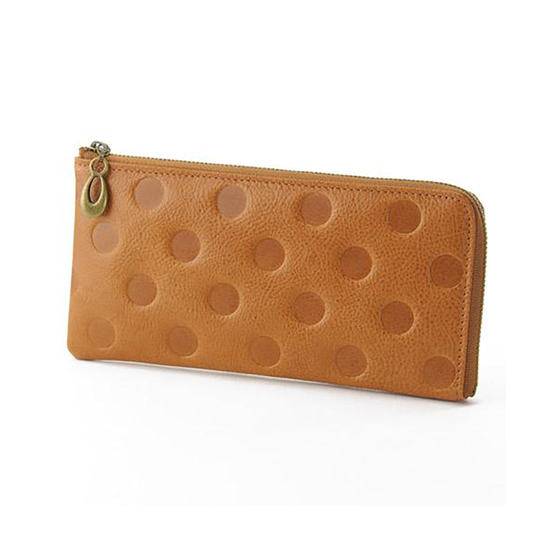 EN Thin Wallet Dot Dark Brown