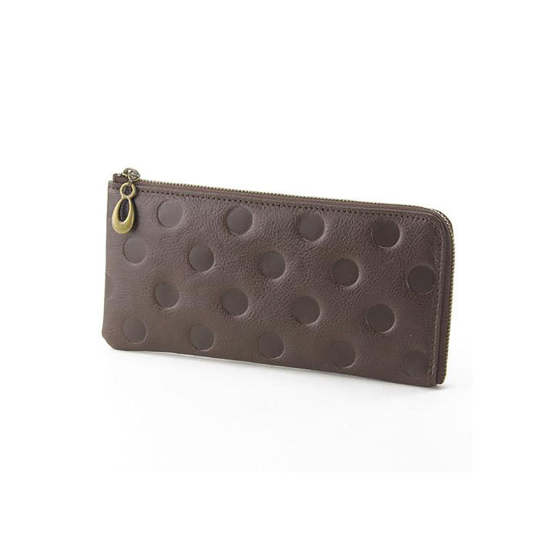 EN Thin Wallet Dot Dark Brown