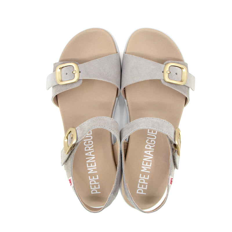 Eris Light Grey Soft Sandals