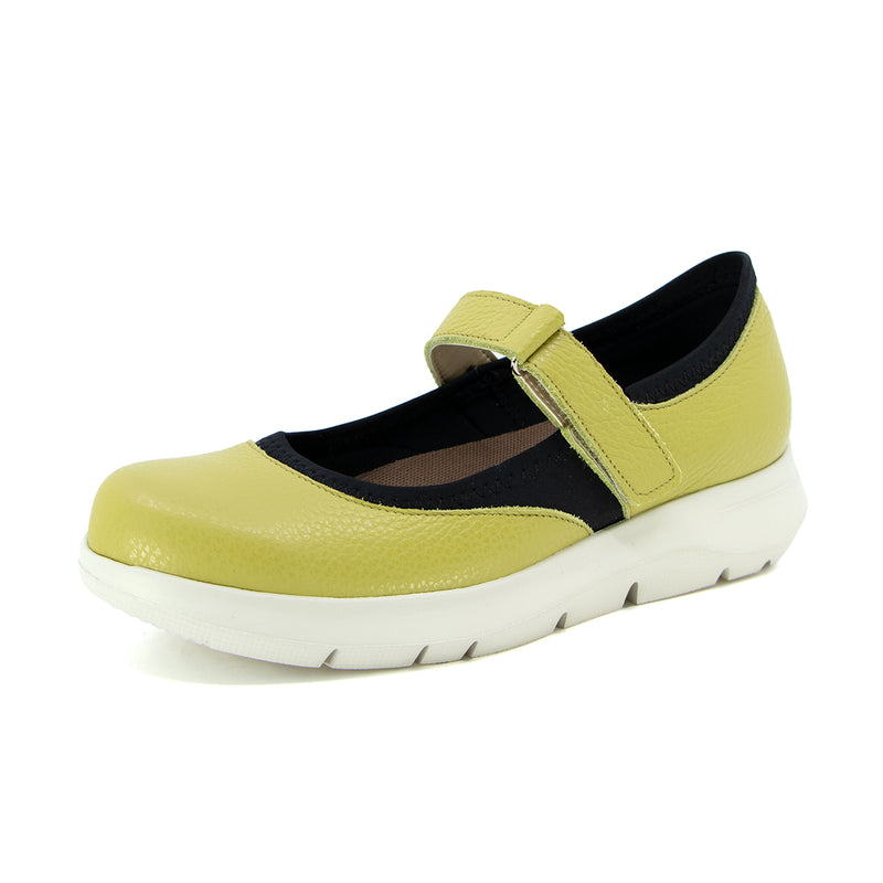 Himari Lime Soft Walking Sneaker Strap Flats