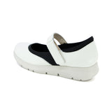 Himari White Soft Walking Sneaker Strap Flats