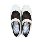Himari White Soft Walking Sneaker Strap Flats