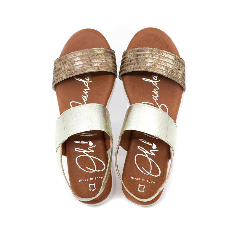 Luce Champagne Gold Soft Sandals