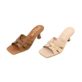 Phoebe Nude Beige Mule Sandals