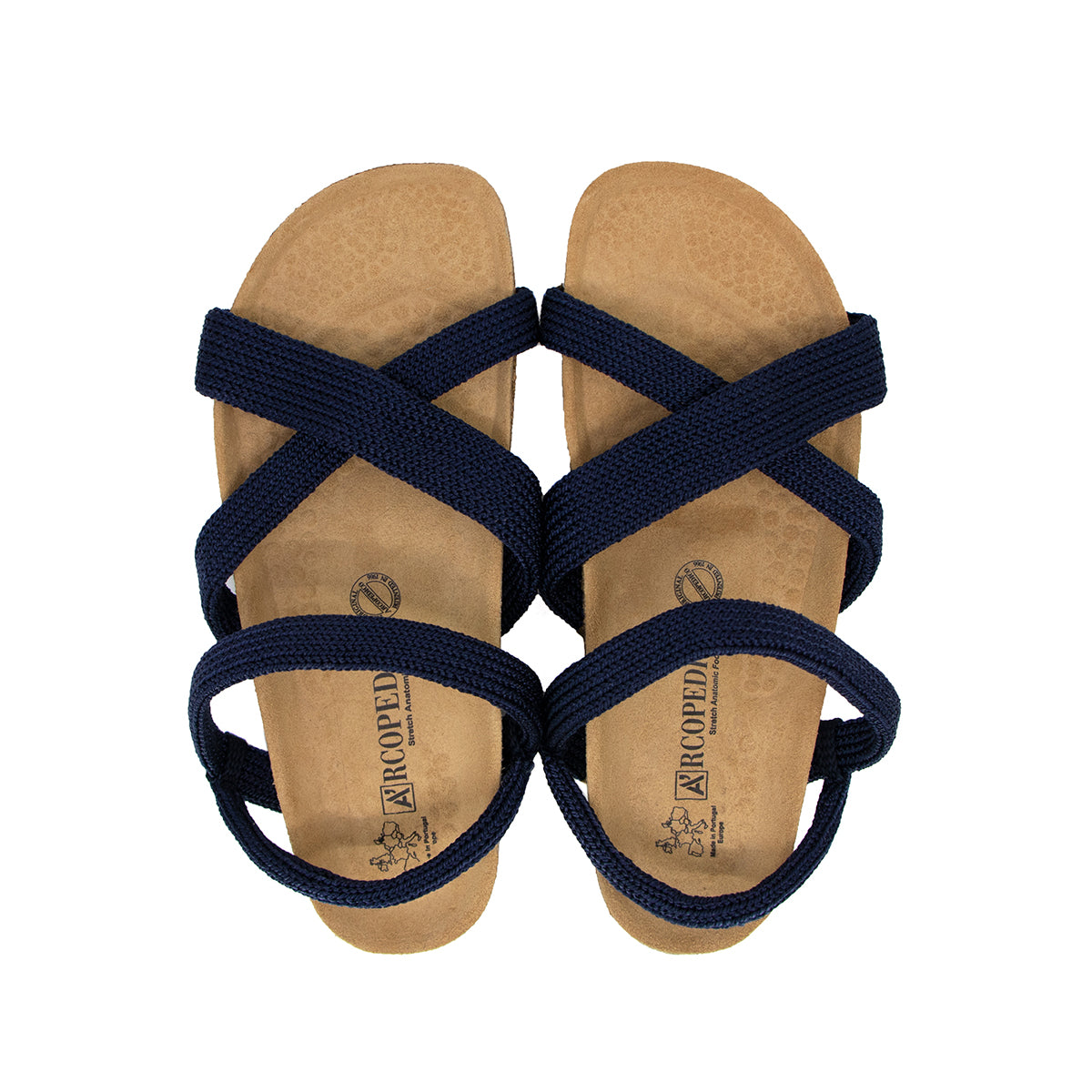 Santana Navy Comfort Sole Sandals