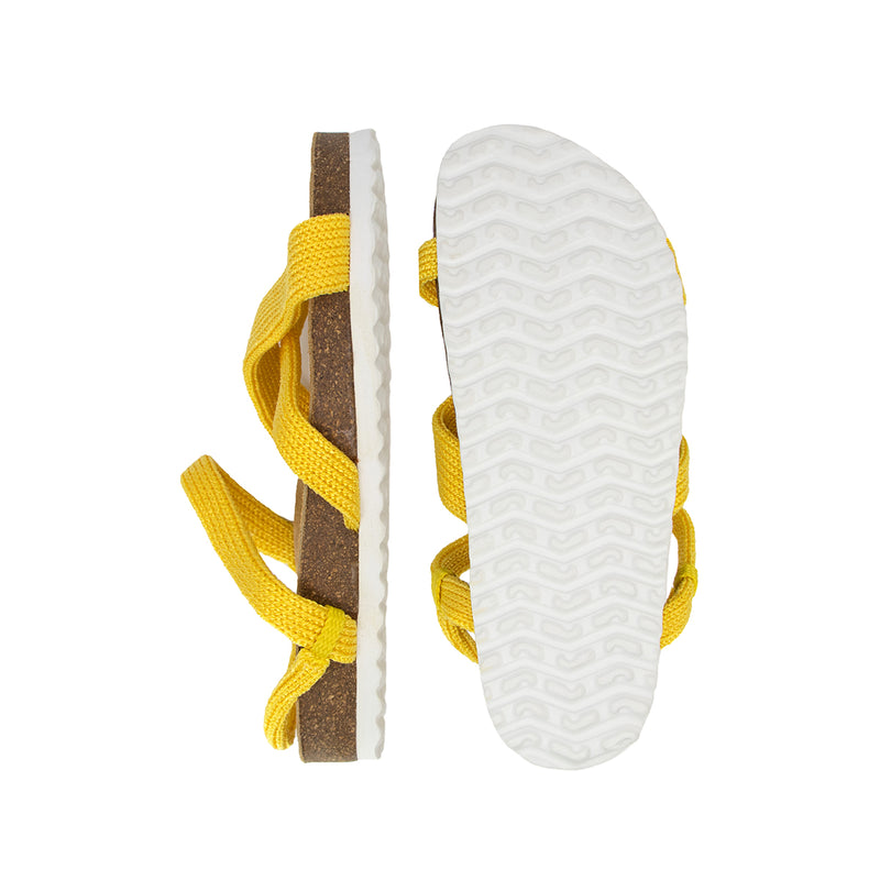 Santana Yellow Comfort Sole Sandals