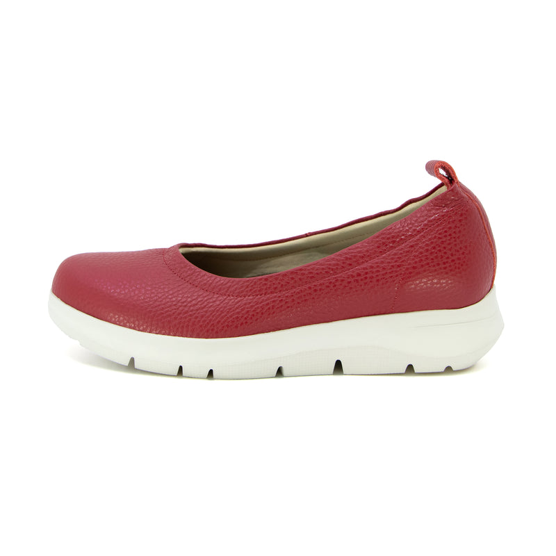 Tamari Red Soft Walking Sneaker Flats
