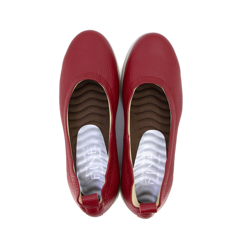 Tamari Red Soft Walking Sneaker Flats