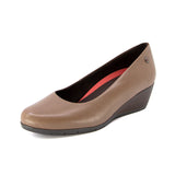 Dew Lux Taupe Extra Wide Fit Wedge