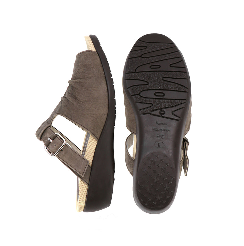 Izu Dark Grey Soft Walkinng Sandals