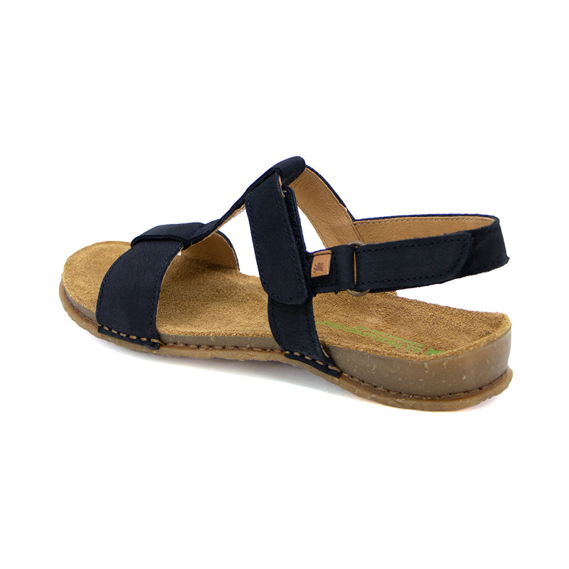 Tia Black T-Strap Soft Sandals